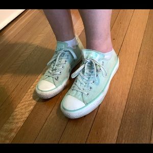 Mint green converse